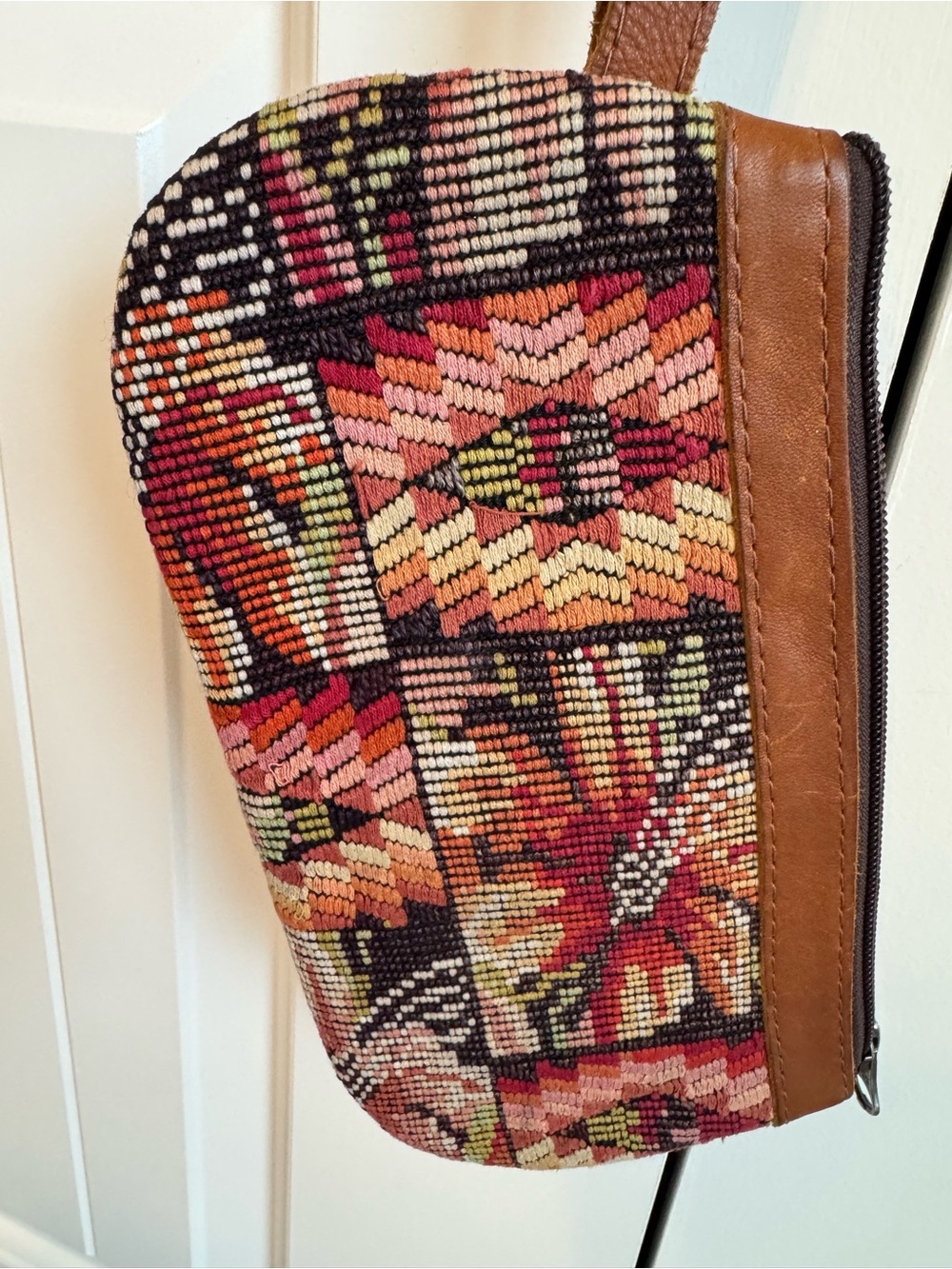 Nena & Co Handmade Woven Zipper Pouch Clutch Cosmetic Bag One of a Kind